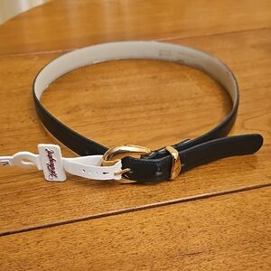 NWT Navy Blue Belt with Gold Buckle